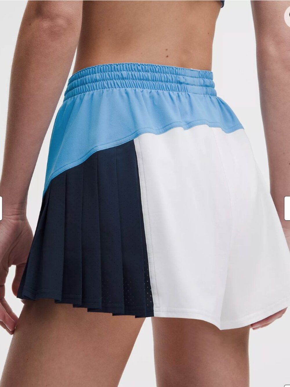 Lululemon NWT Court Champ Pleated High-Rise Tennis Short Ocean Wave/ Club Blue